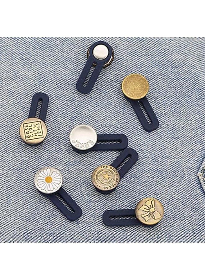 مجموعة أزرار لتمديد الخصر مكونة من 8 قطع، مناسبة لتمديد حزام الخصر، وتناسب الجينز، والتنانير، والسراويل، والقمصان، للرجال والنساء. - Image 5